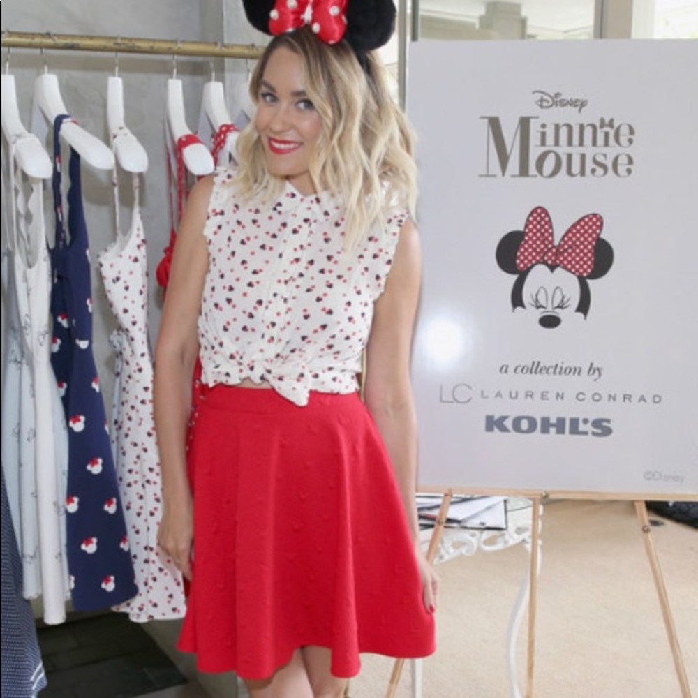 LC Lauren Conrad Minnie Mouse Skater Skirt